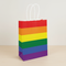 Rainbow Gift Bag on Table with Background