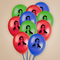 Realistic Burns balloons on a neutral background