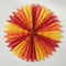Red Orange Yellow Paper Fan on White Wall