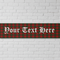 Red Tartan Banner on White Brick Wall