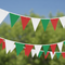 Red White Green Bunting Close Up Two Rows