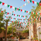 Red White Green Bunting Outdoor Party Setting