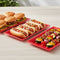 Red Rectangle Shaped Serving Platters - 23cm x 32cm - Pack of 3