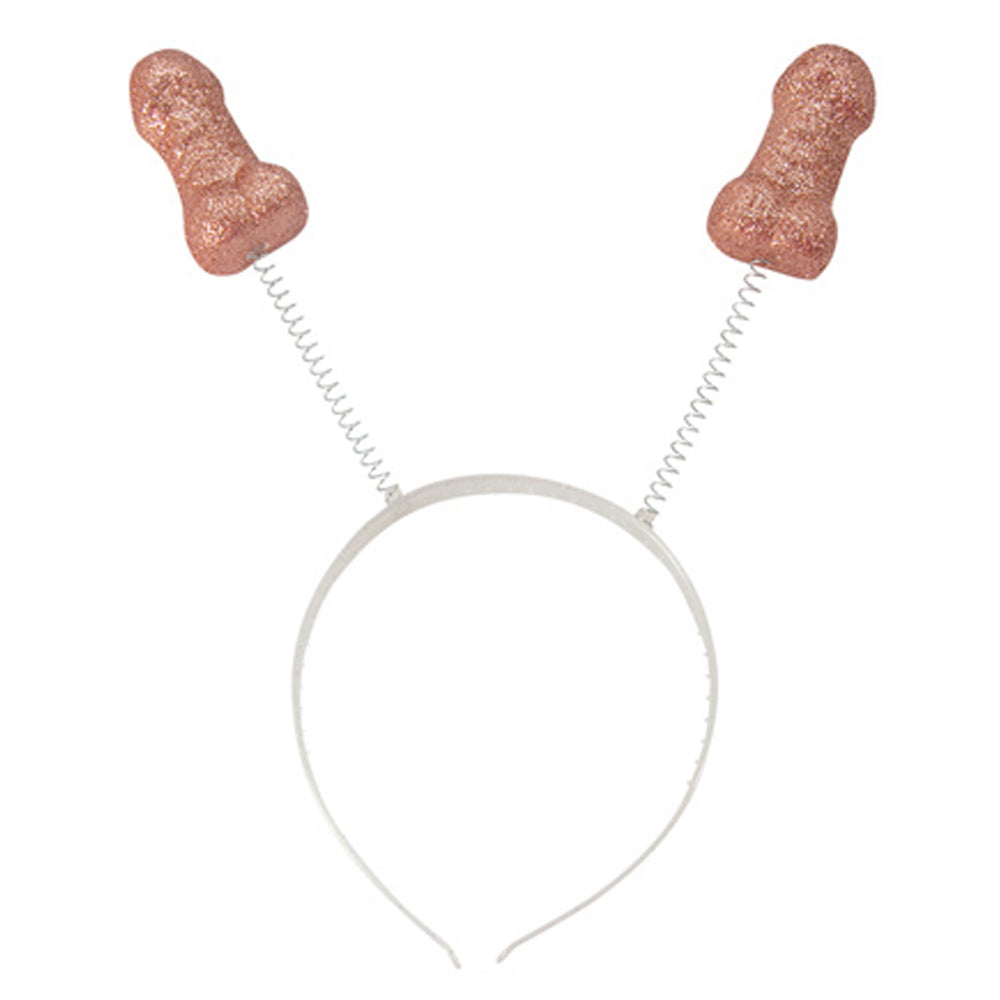 Rose Gold Glitter Willy Head Boppers - Each