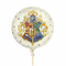 Round Hogwarts Balloon - Stone Background Gold Ribbon