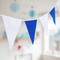 Royal Blue and White Bunting Close-Up