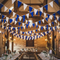 Royal Blue and White Bunting in Tithe Barn