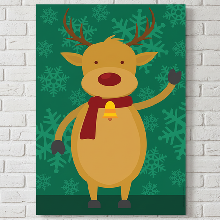 Rudolph Poster on White Brick Wall