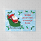 Santa Sleigh Personalised Poster on White Brick Wall