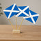 Scottish St. Andrew's Paper Table Flags - 15cm on 30cm Pole - Each