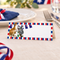 Self-standing folded Australian place card on a table