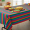 Serape Tablecloth Party Food Close Up
