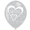 Sparkling Silver Anniversary Latex Balloons - 11