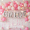 Silver BRIDE Balloon Letters Hung on Wall Hen Party Setting