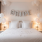 Silver BRIDE Balloons Above Bed Hen Weekend White Silver Decor