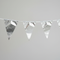 Silver Bunting Close-Up Plain Background