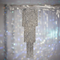 Silver chandelier with a disco-ball-free party background