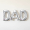 Silver DAD Foil Balloons on Wall
