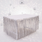 Silver Fringe Table Skirt Bright Disco