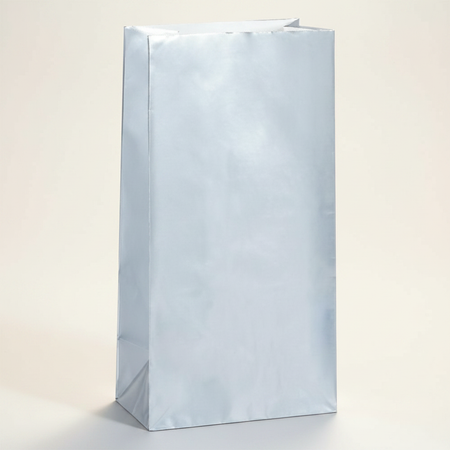 Silver Party Bag with Plain Background Added