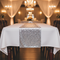 Silver Sequin Table Runner with Legs and Background