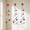Silver Star Swirl Decorations with Party Room Background