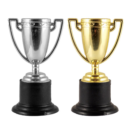 Plastic Trophies - Assorted Silver & Gold - 9.5cm - Each