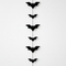 Single Bat Garland Centred White Textured Wall
