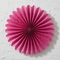 Single Hot Pink Tissue Fan Close Up on White Textured Wall