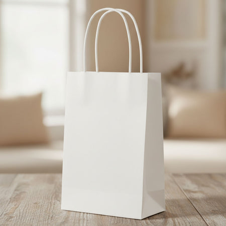 White Paper Party Bags - 22cm - Each