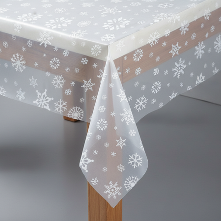 Snowflake Frosted Tablecloth Full Square
