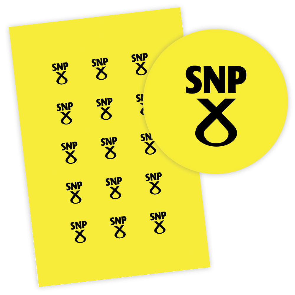 SNP Stickers - 58mm - Sheet of 15 – Party Packs