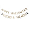 Gold 'Happy Halloween Witches & Wizards' Banner - 2m