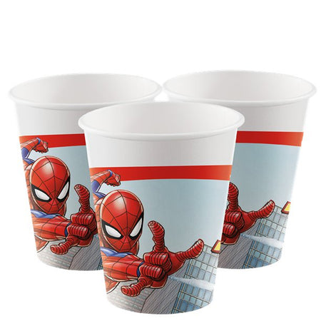 Spider-Man Plastic Cups - 200ml - Pack of 8