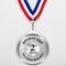 Sports Day Silver Medal White T-Shirt Texture Background