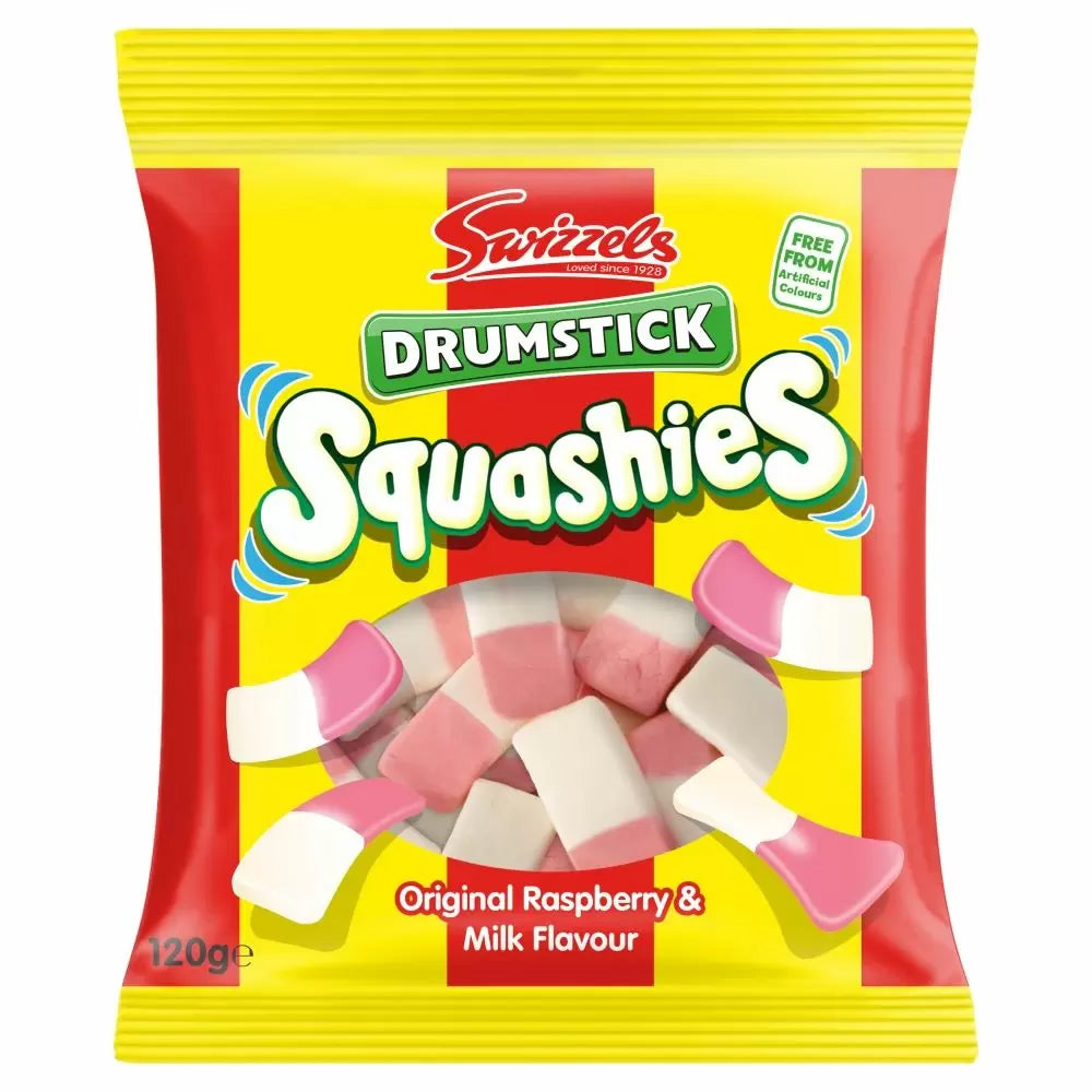 Swizzels Drumstick Bubblegum Squashies Sweets - 120g Bag