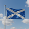 St Andrew's Scottish Flag on Pole Against Blue Sky