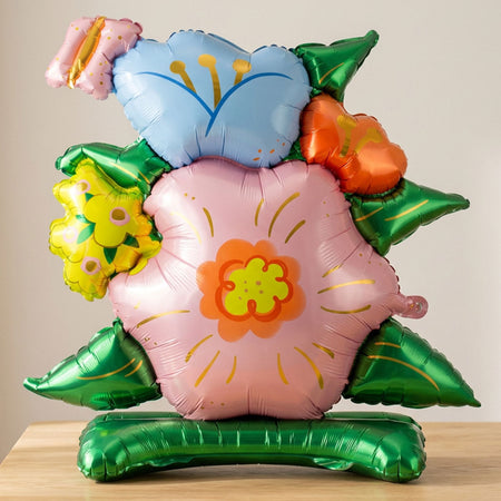 Air Fill Standing Flower Foil Balloon - 34