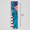 Statue of Liberty Door Poster on White Brick Wall