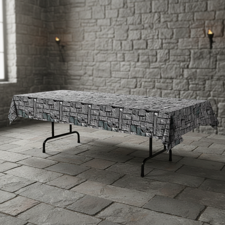 Stone Brick Tablecloth with Castle Wall and Floor