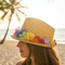 Straw Hawaiian Hat Side Angle Lifestyle