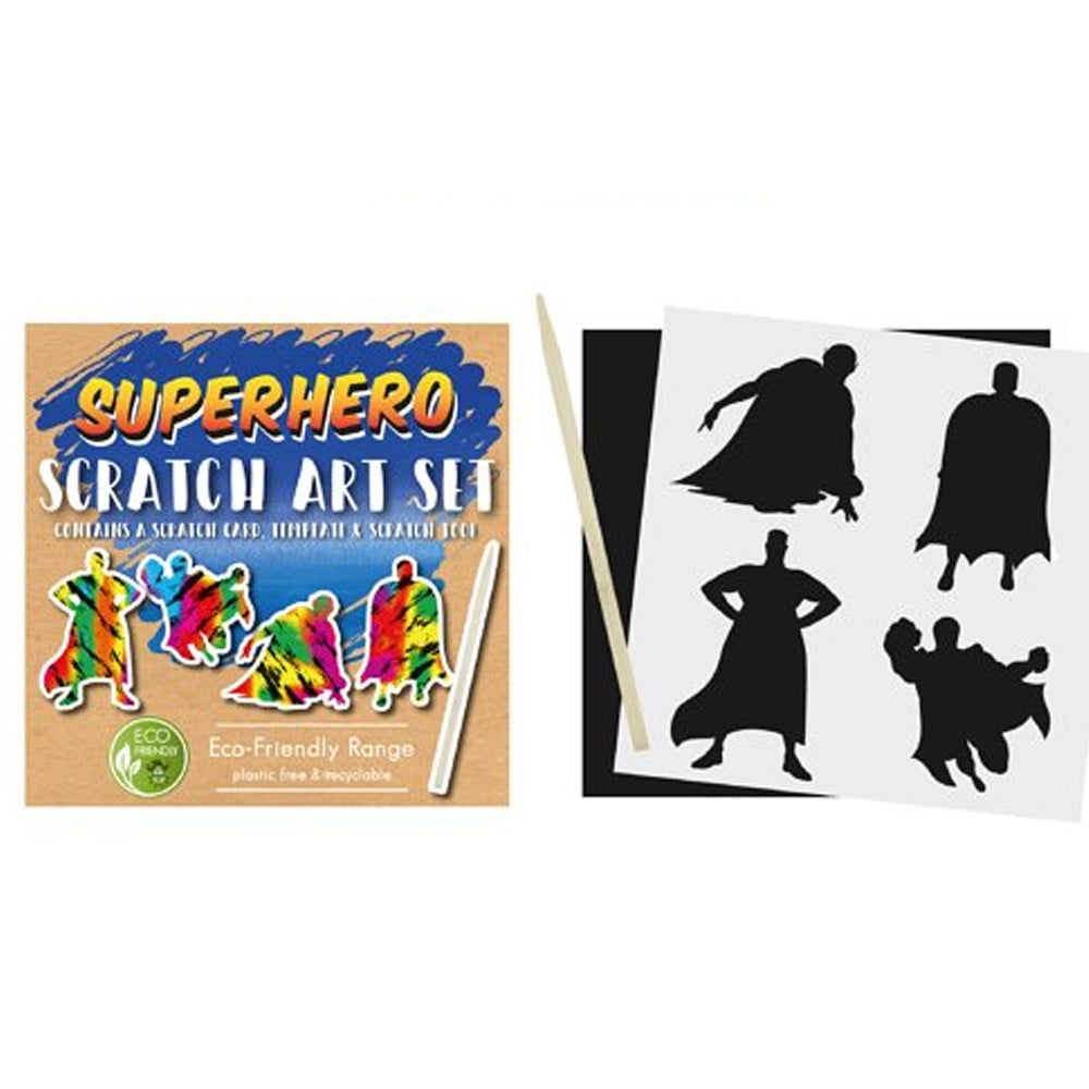 Superhero Mini Scratch Art - Plastic Free