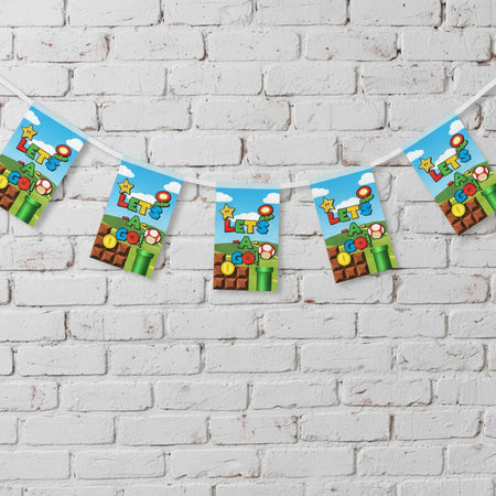 Super Plumber Bros Bunting - 2.4m