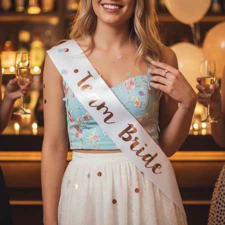 Team Bride Sash Worn at Hen Party