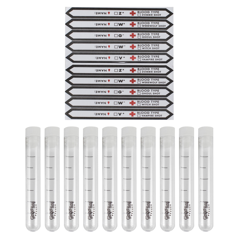 Customisable Test Tube Shot Glasses - Pack of 10