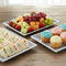 Silver Rectangle Shaped Serving Platters - 23cm x 32cm - Pack of 3