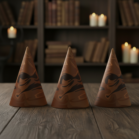 Three Sorting Hat Party Hats on Table