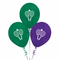 Three Tennis Print Latex Balloons Close-Up
