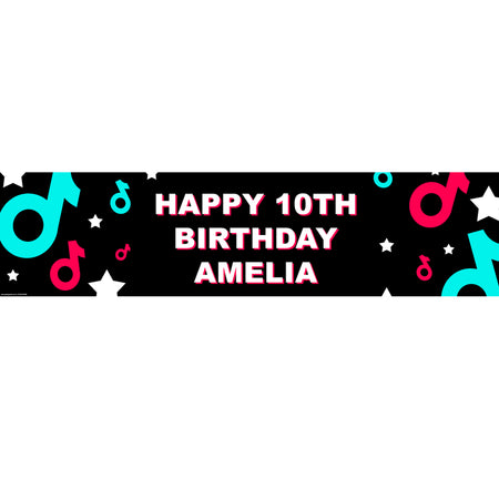 Personalised Tik Party Paper Banner - 1.2m