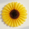 Tissue Sunflower Fan on White Wall